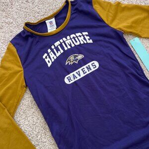 New - NFL Baltimore Ravens Long Sleeve Shirt - Youth - Size XXL -18 - Unisex